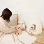 ファードーム型セミクローズドファーペットハウス クッション付 - 画像 (10)