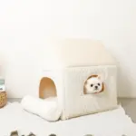 ナチュラル小窓付きコーデュロイペットハウス - 画像 (3)