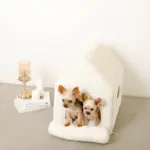 ナチュラル小窓付きコーデュロイペットハウス - 画像 (7)