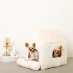 ナチュラル小窓付きコーデュロイペットハウス - 画像 (8)