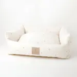 撥水お星さまとお月さま柄刺繍キルティングクッションベッド