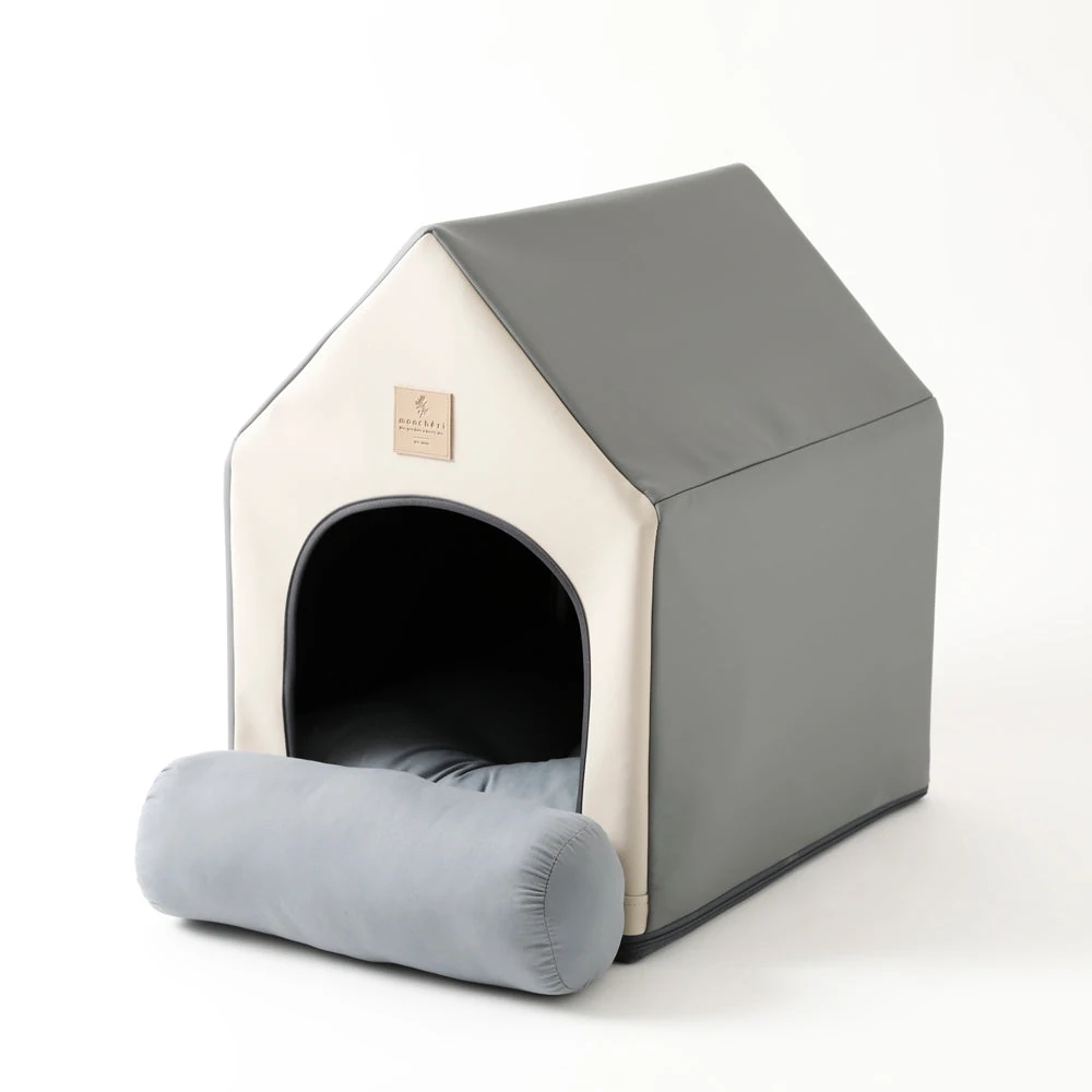 product_image_1763726574.webp エコレザー組み立てハウス クッション付き - 画像 (1)