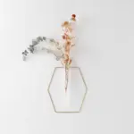 ヘキサゴン型ウォールフラワーベース フック付