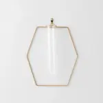 ヘキサゴン型ウォールフラワーベース フック付 - 画像 (2)