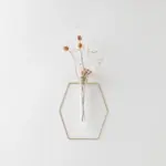 ヘキサゴン型ウォールフラワーベース フック付 - 画像 (3)