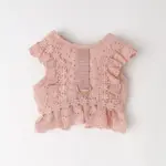 コットンレースフリルハーネス+リードSET【名入れ刺繍対応】 - 画像 (3)