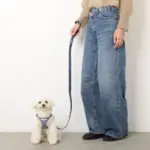 木馬刺繍入りコーデュロイボアハーネス+リードSET【名入れ刺繍対応】 - 画像 (7)