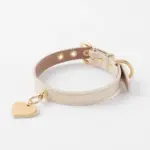 ハートチャームレザーカラー【名入れ彫刻対応】