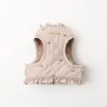 リボン刺繍フリルキルティングハーネス+リードSET【名入れ刺繍対応】 - 画像 (3)