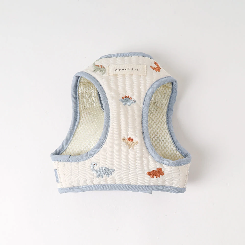 product_image_1763955649.webp 恐竜柄刺繍ハーネス+リードSET【名入れ刺繍対応】 - 画像 (1)