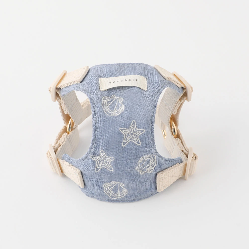 product_image_1763956051.webp 冷感シェルヒトデ柄ハーネス+リードSET【名入れ刺繍対応】 - 画像 (1)