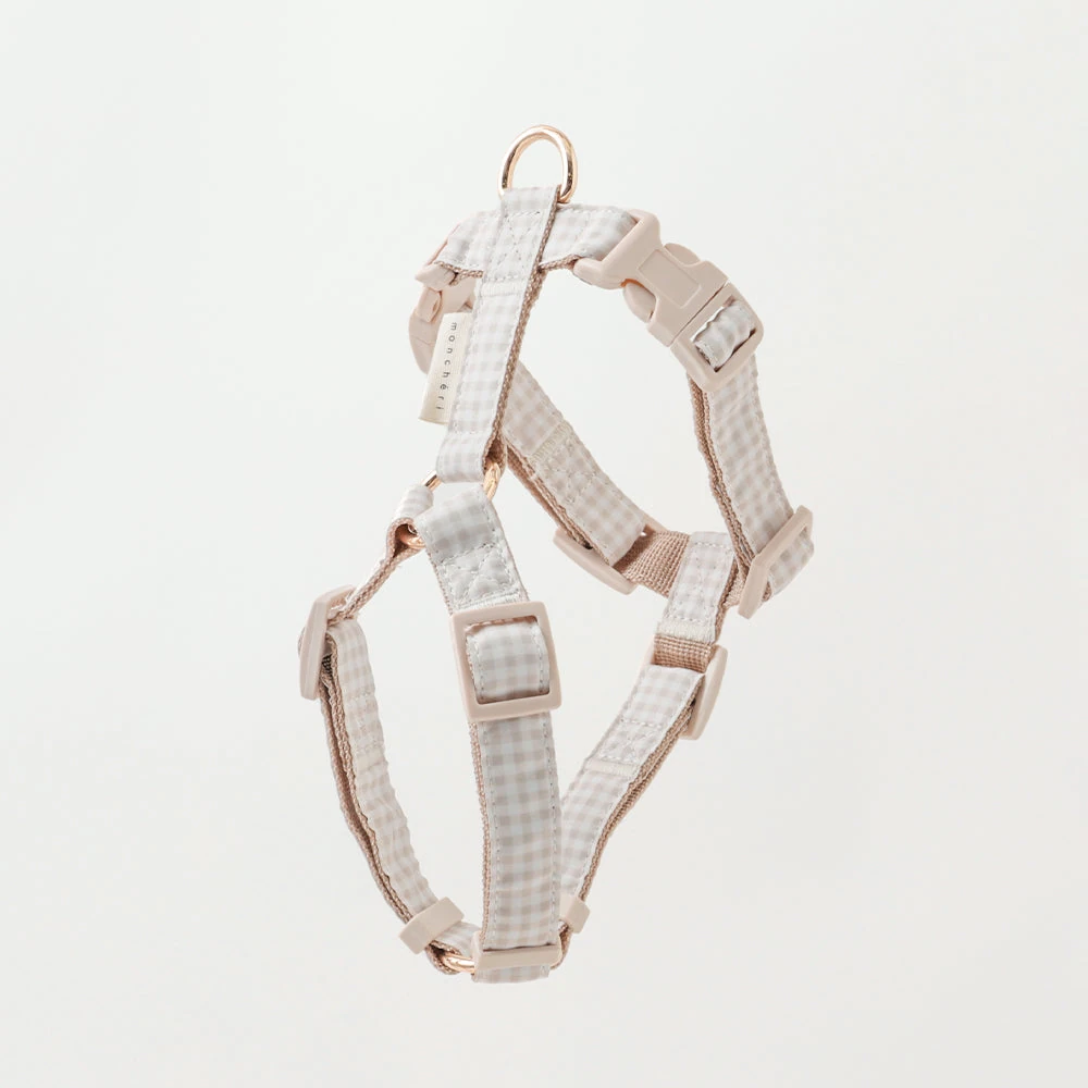 product_image_1763959325.webp ギンガムチェックハーネス+リードSET【名入れ刺繍対応】 - 画像 (1)