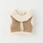 ムートン風ハーネス+リードSET【名入れ刺繍対応】 - 画像 (2)