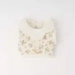 スカラップカラー花柄キルティングハーネス+リードSET【名入れ刺繍対応】